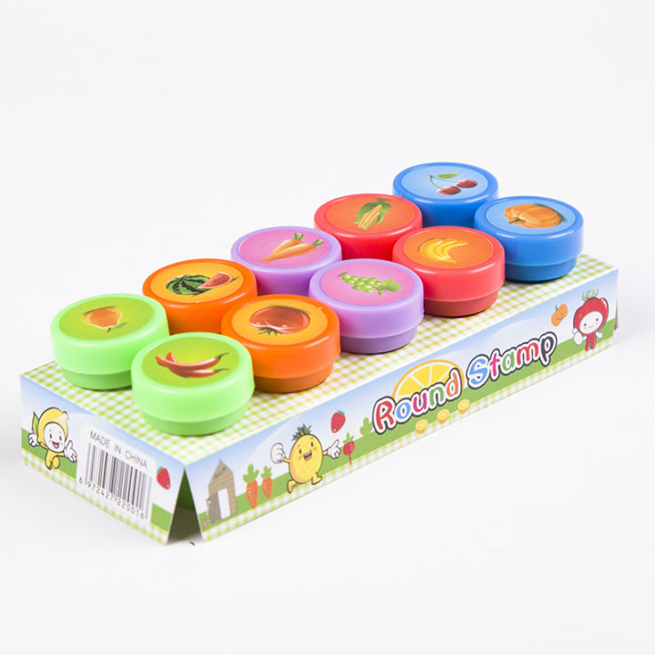 10pcs/lot%20Multicolor%20Children%20DIY%20Stamps%20Toy%20Children's%20Seal%20Cute%20Expression%20Dinosaur%20Cartoon%20Printing%20Kindergarten%20Sharing%20Baby%20Reward%20Toys%20-%20Image%207