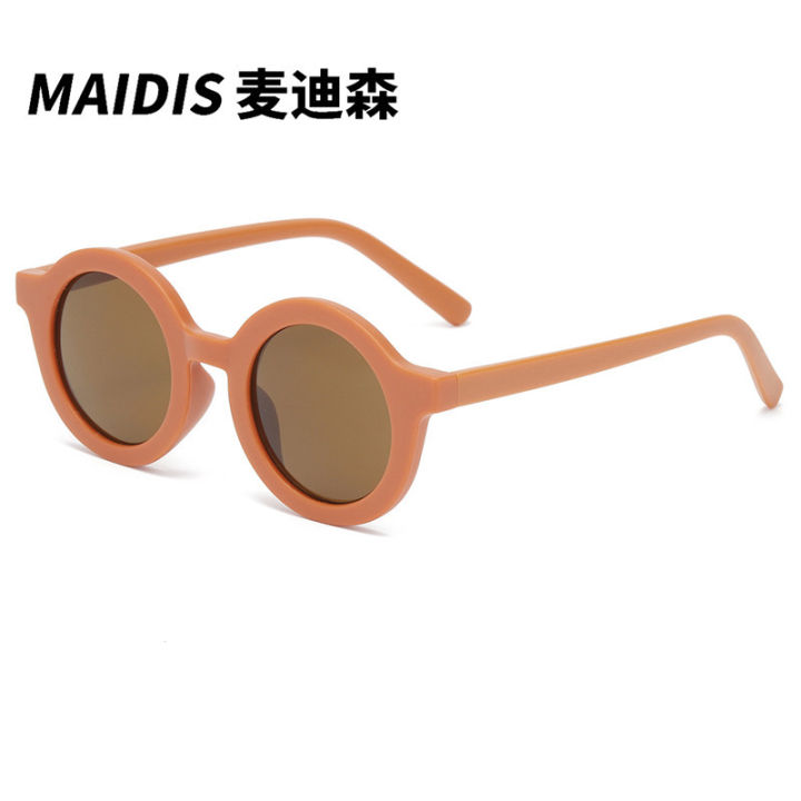 Jett%20D2017%20adult%20sunglasses%20cream%20round%20frame%20Douyin%20with%20milk%20coffee%20color%20frosted%20parent-child%20sunglasses%20-%20Image%205