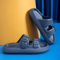 Soft Sole Home Slippers Men Summer Adjustable Buckle Non-Slip Beach Flip Flops Man Comfortable Thick Bottom Platform Sandals. 