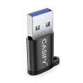 CASIFY USB 3.0 Male to USB Type C Female OTG Adapter Converter For Smartphones - Black. 