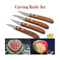 4PCS Set Carving Multipurpose Cutter Wooden Handle. 