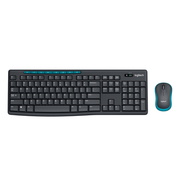 Logitech MK275 Wireless Keyboard and Mouse Combo,  2.4 GHz Wireless, Compact Wireless Mouse, 8 Multimedia & Shortcut Keys, Black