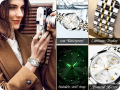 Stylish & Fashionable 9931 Elegant Rhombus Mirror Original Quartz Ladies Watch. 