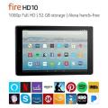 Fire HD 10 Tablet with Alexa Hands-Free - 10.1 1080p HD Display - 32 GB - Black. 