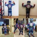 Kids Superhero Role Play Costume Movie Character Transformer Robot Fantasy Muscle Costume Boys Girls Halloween Mask Jumpsuit.