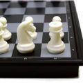 Big Size 12.5\" Square Magnetic Chess Board & Folding Large Black & white Color.