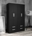 RK MDF 4 Part Almirah or Wardrobe With 4 Drawers.