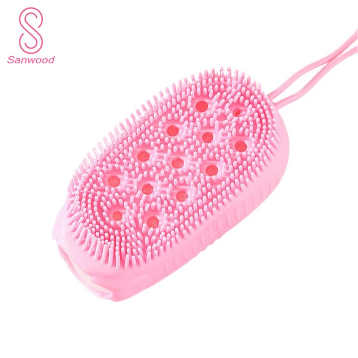 Gentle Silicone Body Scrubber Silicone Body Brush Exfoliating Bath Scrubber Shower Loofah Scalp Protection Gentle Deep Cleansing Tool for Sensitive Skin Kids Adults Multi-functional for Scalp