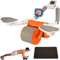 Abdominal Roller Ab Wheel Roller Automatic Rebound Ab Roller Wheel Abdominal Exercises Abdominal Exercise Equipment with Knee Pad.