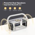COSLUR S29 Bluetooth Speaker 2500Mah Battery Supports 15W Wireless Charging Digital Clock Display Night Light Alarm Clock.