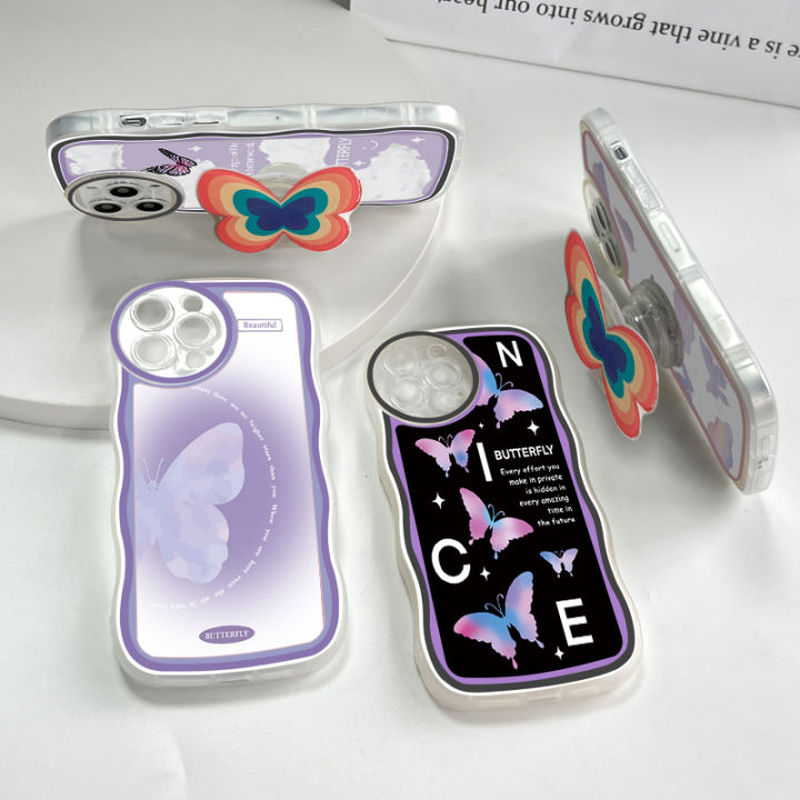 Jizetin%20for%20Huawei%20Mate%2020%20Pro%20Back%20Cover%20+%20Free%20Pop%20Socket%20Colorful%20Butterfly%20Soft%20Wavy%20Shape%20TPU%20Phone%20Case%20For%20Girls%20Boys%20-%20Image%203