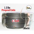 1.3 rm Electric Cable Fireproof Black Color (1 coil). 