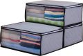 Extra Large Underbed Clothes Storage Bag – Transparent, Foldable Organizer for Blankets & Garments. 