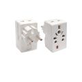 Universal Adapter 2 Pin to 3 Way Travel AC Power Electrical Multi Socket Plug Converter. 