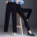 Spring and Autumn New Black plus Size Outer Wear Leggings Women's Thin Mom Pants High Waist Casual Stretch Slimming Pants.