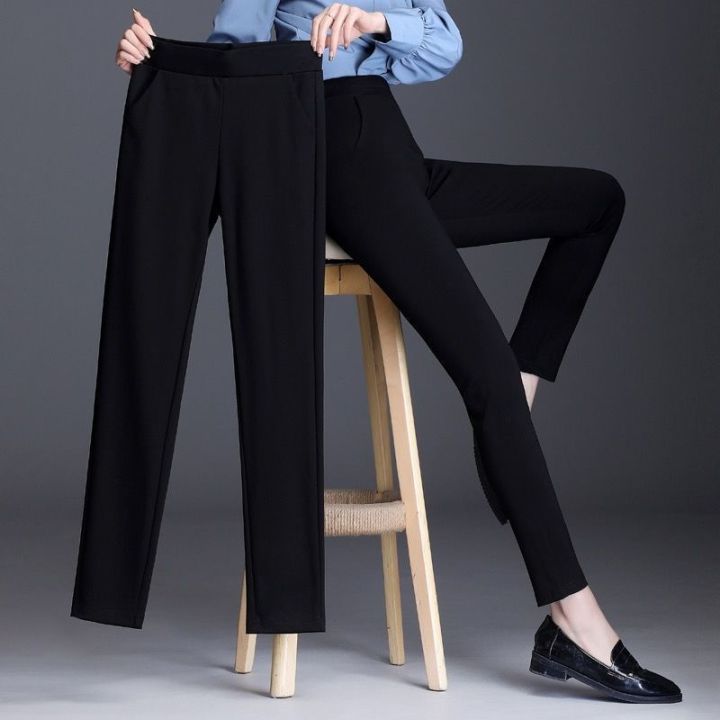 Spring%20and%20Autumn%20New%20Black%20plus%20Size%20Outer%20Wear%20Leggings%20Women's%20Thin%20Mom%20Pants%20High%20Waist%20Casual%20Stretch%20Slimming%20Pants%20-%20Image%209