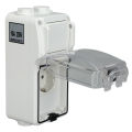 German Waterproof Outlet IP66 Weatherproof In Use Socket Toggle Switch 16A 250V. 