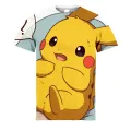 Summer 2023 New Pikachu Anime Men's And Women's T-shirt Trend Women Cute Fashion Children's Short-sleeved T-shirt. 