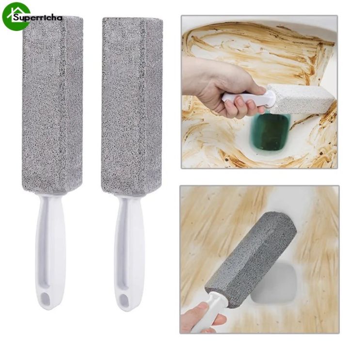 Long Handle Bathroom Toilet Bowl Cleaning Brush Wand Sink Bathtub Dead Corner Crevice Cleaner Tile Limescale Dirt Stain Remover Brush Pumice Stone Toilet Brush