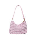 Cross-border women's simple temperament, gentle pleated bubble puff armpit bag, 2024 summer new one-shoulder cross-body cloud bag. 