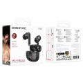 Borofone FQ3 Soulmate ANC+ENC Noise Reduction Wireless BT Headset TWS Earbuds(Black).
