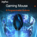 INPHIC W1 USB Wired Gaming Mouse RGB Backlight 7200DPI Optical Sensor 6 Macro Programmable Buttons Ergonomic Mute Optical Mice.