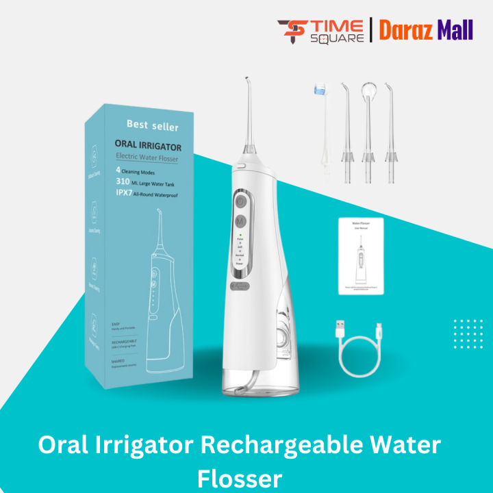 Xiaomi Oral Irrigator Rechargeable Water Flosser Portable Dental Water Jet Cleaner- Time Square