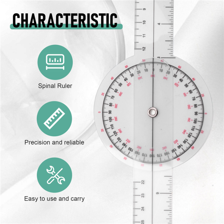 LKPCIGCXM%206Pcs%20Spinal%20Ruler%20Spinal%20Finger%20Goniometer%20Protractors%20Multi-Ruler%20Angle%20180/360%20Degree%20Measuring%20Tool%20-%20Image%205