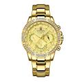 NAVIFORCE NF9196 Golden Stainless Steel Chronograph Watch For Men - Golden. 