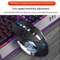 1set K680 Wireless Gaming Keyboard and Mouse Backlight Metal Panel Rechargeable RGB Backlit Gamer Mouse Waterproof Keyboard Kit.