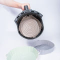 Silicone Air Fryer Basket Liner Reusable Round Paper Pot Tray Heat Resistant Non-Stick Baking Replacement Grill Pan Kitchen Oven. 