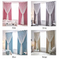 Migeet 2Pcs Window Curtain Hollowed Out Stars Shading Curtain Drape Purdah for Home Living Room Bedroom. 