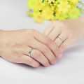 Fashion Genuine 100% 925 Sterling Silver Ring for Women Men Classic Engagement Zircon Couple Rings Wedding Jewelry For Lovers.