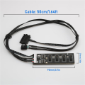 9Pin USB Header Splitter with SATA Power Cable, Internal USB Hub Extension USB 2.0 Splitter Connector for Motherboard Easy Install Easy to Use.
