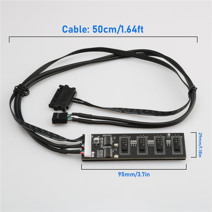 9Pin%20USB%20Header%20Splitter%20with%20SATA%20Power%20Cable,%20Internal%20USB%20Hub%20Extension%20USB%202.0%20Splitter%20Connector%20for%20Motherboard%20Easy%20Install%20Easy%20to%20Use%20-%20Image%202