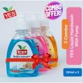 Yes Hand Wash Liquid 3 In 1 Combo With Pump - (250X3=750Ml). 