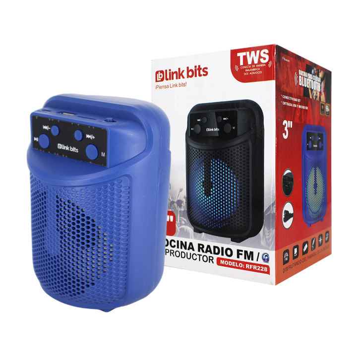 LINKBITS RFR228 Bluetooth, USB, TF Card Supported Colorful Lighting 5W Speaker With FM Radio