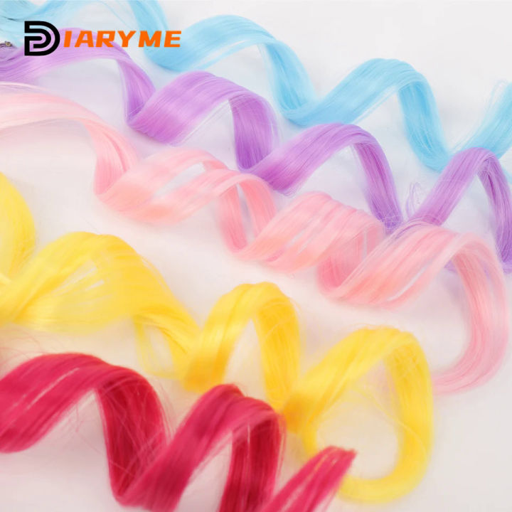 Colorful%20Hair%20Extensions%20Curly%20One%20Clip%20in%20Synthetic%20Long%20Hairpiece%20For%20Girls%20Women%20Kid%20Multi-colors%20Party%20Highlights%20Wig%20Piece%20-%20Image%203