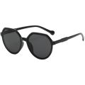 New brown sunglasses ins style female Korean version of the trendy net red retro small frame white sunglasses plain sunglasses.