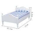 【Upgrade Your Style】 1/12 Wood Mini Single Bed Home Bedroom Model. 