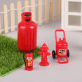 1/12 Dollhouse Gas Tank Fire Extinguisher Fire Hydrant Model Dollhouse Decor SEVICH. 