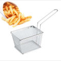 Stainless Steel Mini French Fries Basket Square Fryer Baskets, FDA Grade Kitchen Cooking Tool Food Presentation Tableware. 