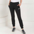 Slim-Fit Sweatpants / Joggers for Women - Deep Black - TV-5013.