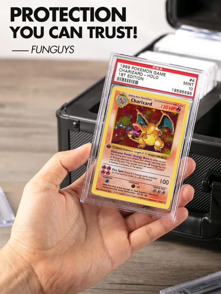 best way to store graded cards Amazon.com: Kabinka Graded Card Storage Box, Trading Card Storage Case  Holds 140+ Graded Cards, Sports Card Storage Box with TSA Combination Lock,  Fits PSA/CSG/CGC/SGC/BGS/Top Loaders (Black) : Toys & Games main image 0