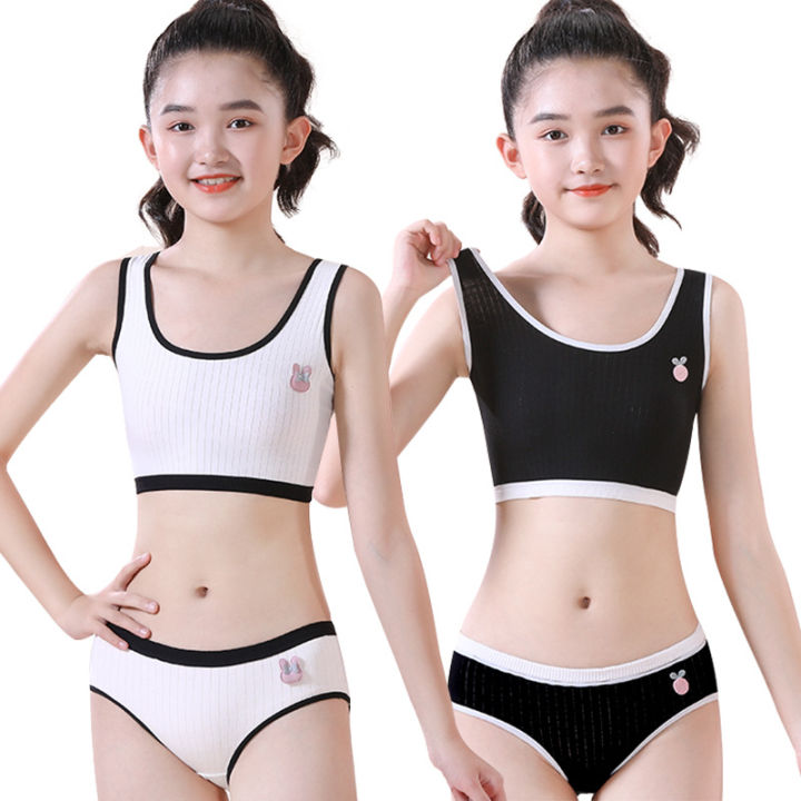 Girls' underwear development, primary school students, pure cotton, 13 years old, 12 years old, girls' underwear, bras, children's vest sets