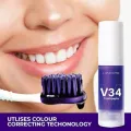V34 Smile Kit Purple Whitening Toothpaste Reduce Yellowing Removal Plaque Stain Fresh Breath Oral Care Teeth Whiten Toothpaste Loser Lione.