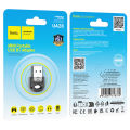 Hoco UA28 Transparent USB Bluetooth 5.1 Dongle Mini Portable Bluetooth Receiver Bluetooth 5.1 BT Adapter for Laptop PC. 