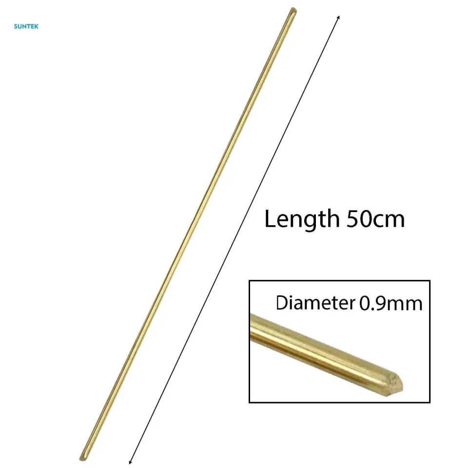 H59 Brass Rod - 50cm Solid Round Brass Bar For Machining & DIY Projects