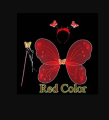 Butterfly Wings Girl's Fairy Princess Glitter Butterfly Party Costume Wings Wand Headband.