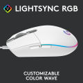 Logitech G102 Light Sync Gaming Mouse with Customizable RGB Lighting, 6 Programmable Buttons, Gaming Grade Sensor, 8 k dpi Tracking,16.8mn Color, Light Weight. 